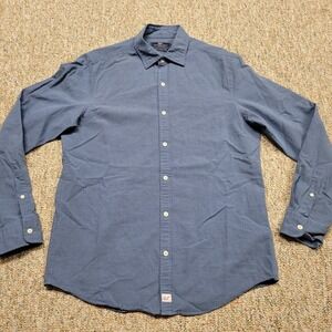 Vineyard‎ Vines Shirt Mens Medium Blue Slim Fit Cooper Button Up Linen Blend